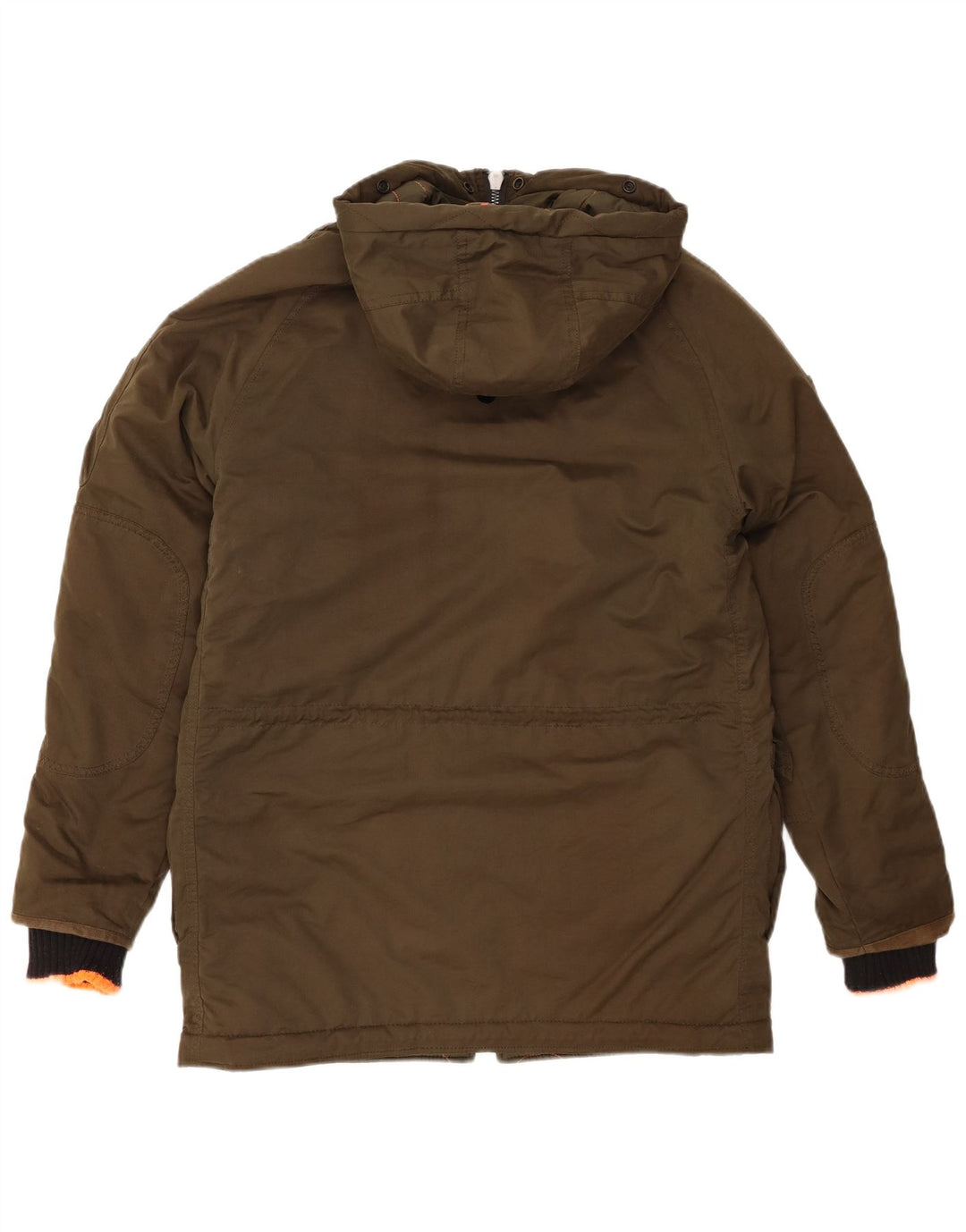SUPERDRY Męska kurtka parka z kapturem UK 38, średni khaki, poliester