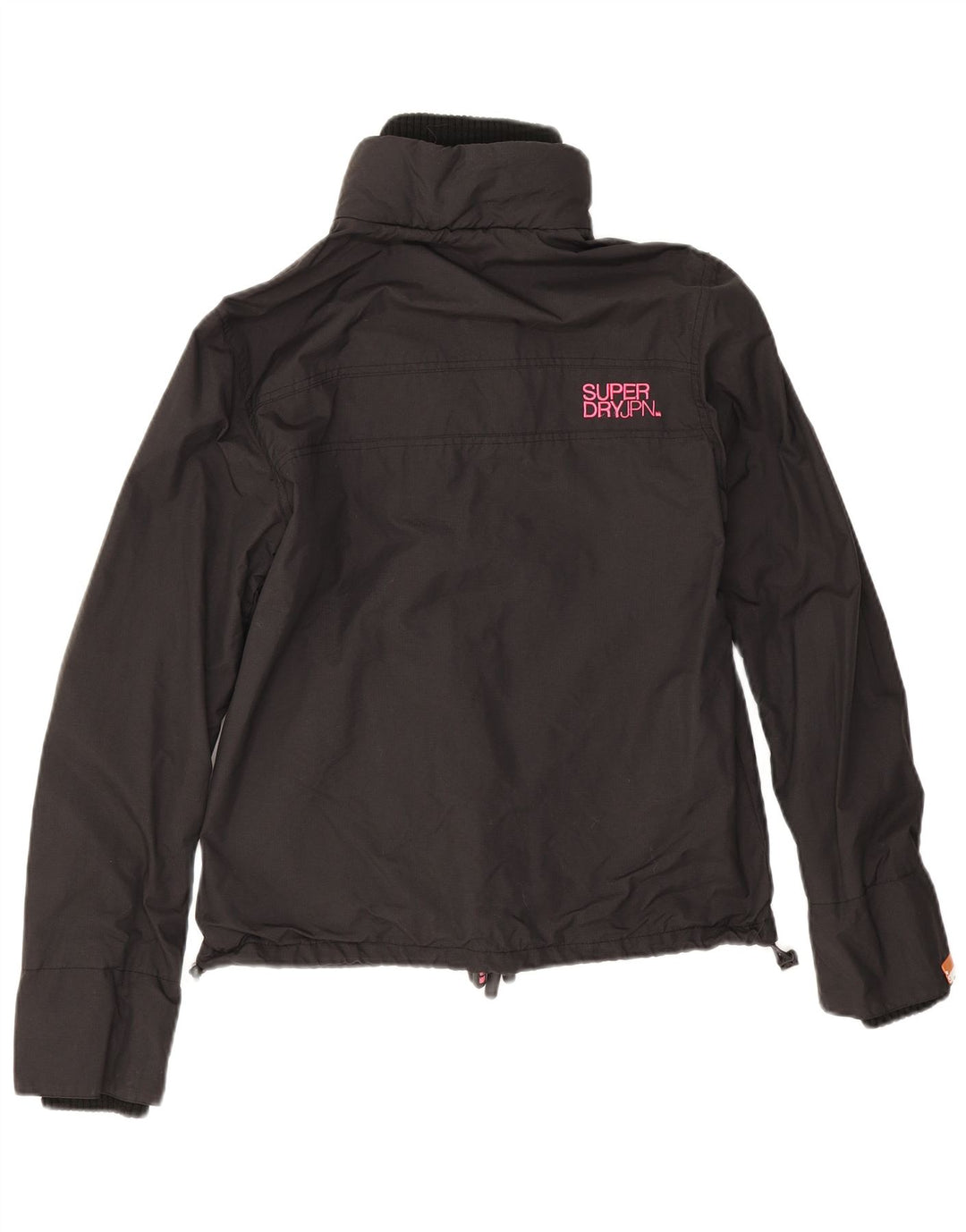 Damska kurtka bomber Superdry UK 16, duża, czarna nylonowa