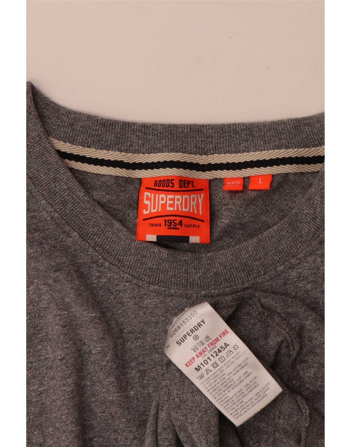 Superdry Męski T-Shirt Top Large Szary