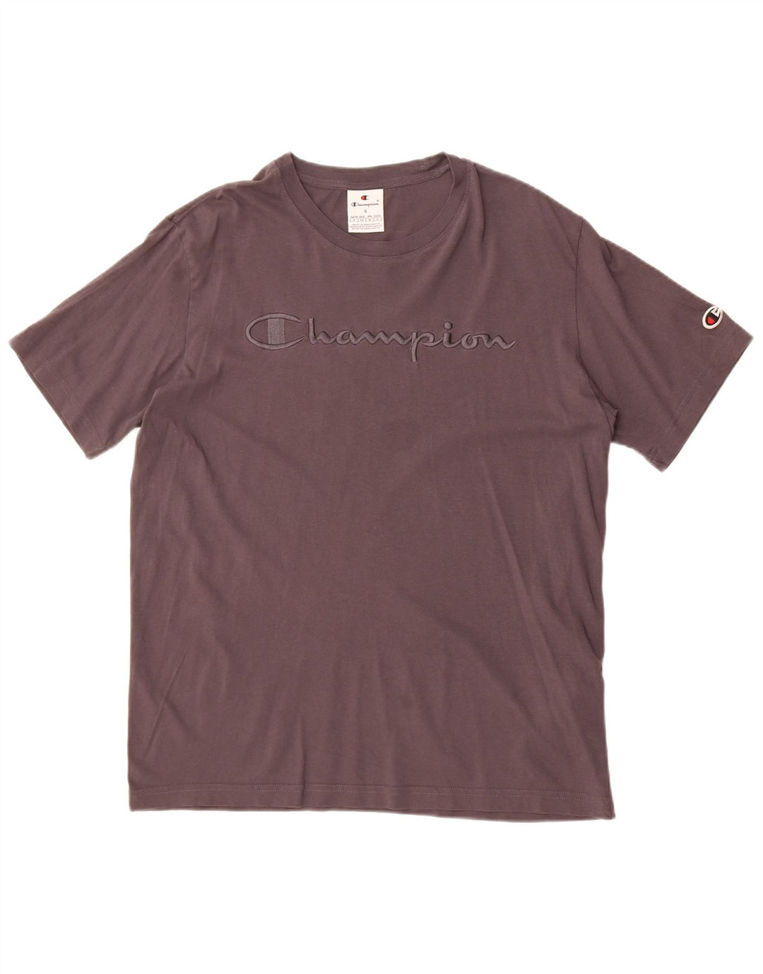 Męski T-shirt Champion z grafiką, mały, szary, bawełniany
