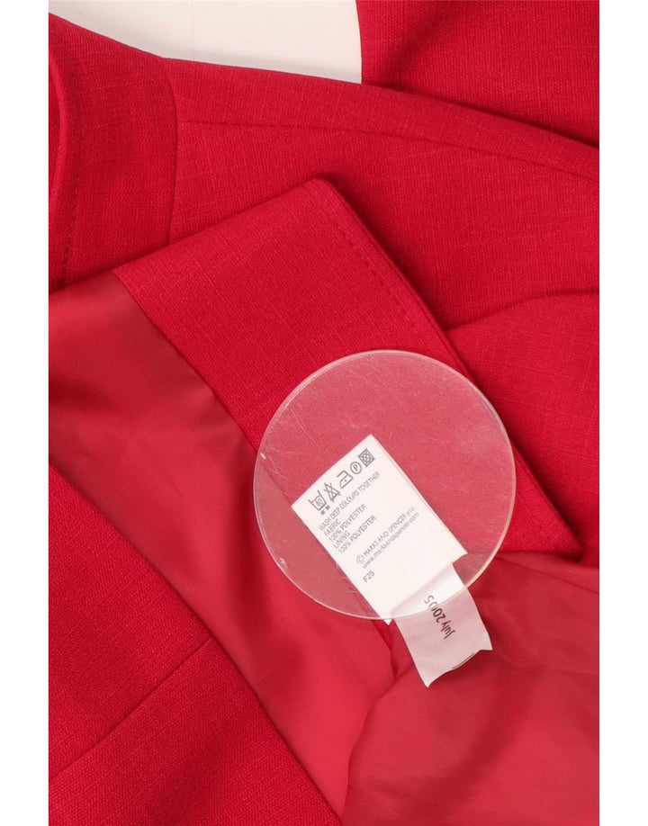 Marks & Spencer Damska marynarka zapinana na 2 guziki UK 18 XL Różowa Poliester