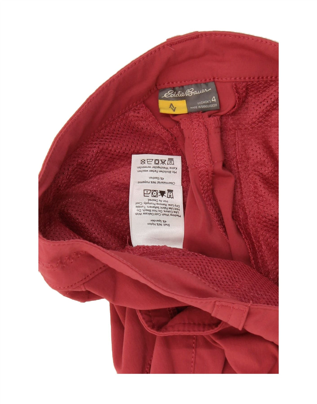 EDDIE BAUER Womens Casual Shorts US 4 Small W27 Red Nylon Vintage Eddie Bauer and Second-Hand Eddie Bauer from Messina Hembry 