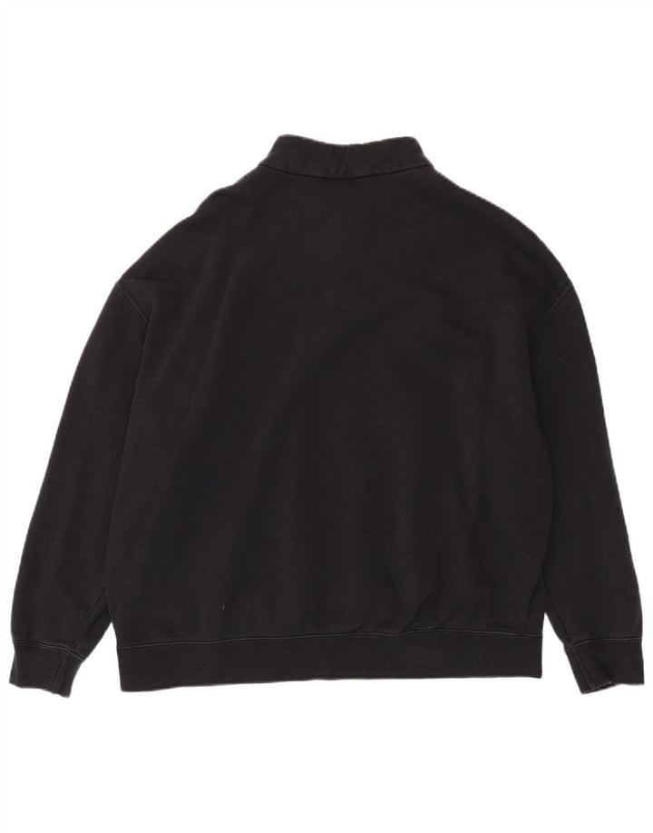 Damski sweter oversize z zamkiem błyskawicznym Nike, UK 10, mały, czarny, bawełniany