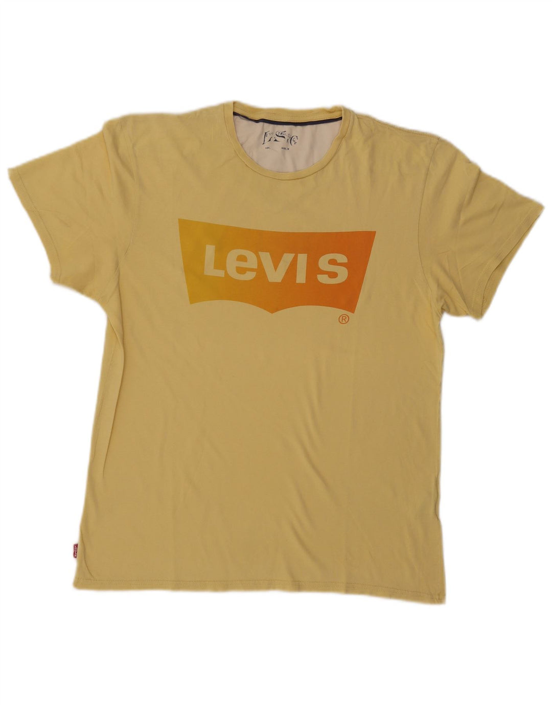 Męska koszulka z grafiką Levi's, średnia żółta bawełna