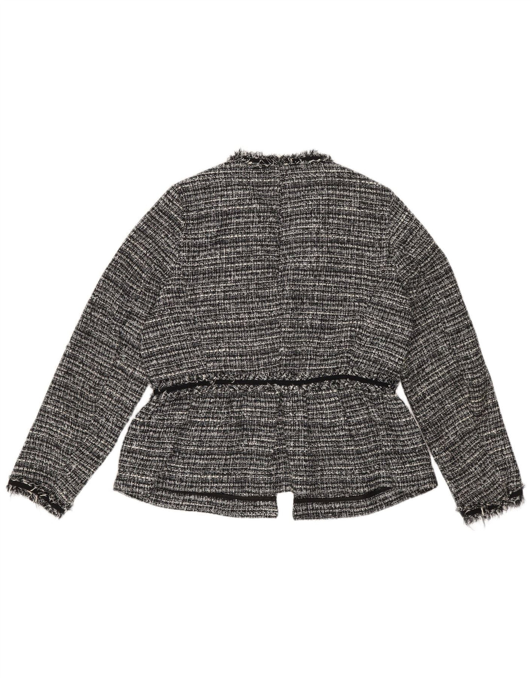 Damska, oversize'owa, otwarta marynarka Zara UK 6 XS, poliester w czarne paski