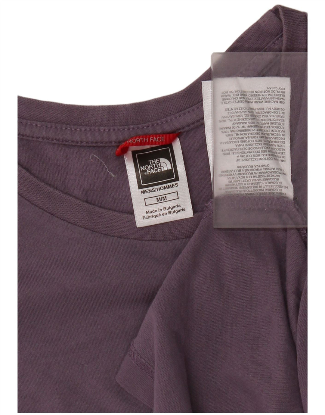 T-shirt męski The North Face, bawełniany, średni fiolet