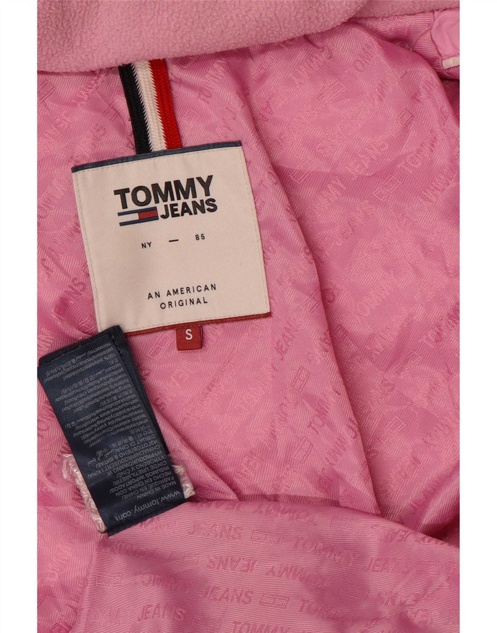 Damska ocieplana kurtka z kapturem Tommy Hilfiger UK 10, mały, różowy poliester