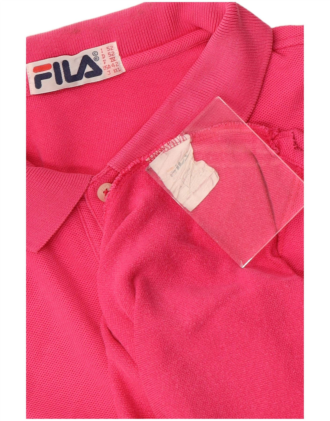 Męska koszulka polo Fila IT 52, duża, różowa, bawełniana