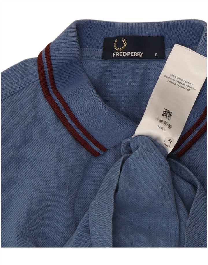 Męska koszulka polo Fred Perry, mała, niebieska, bawełniana