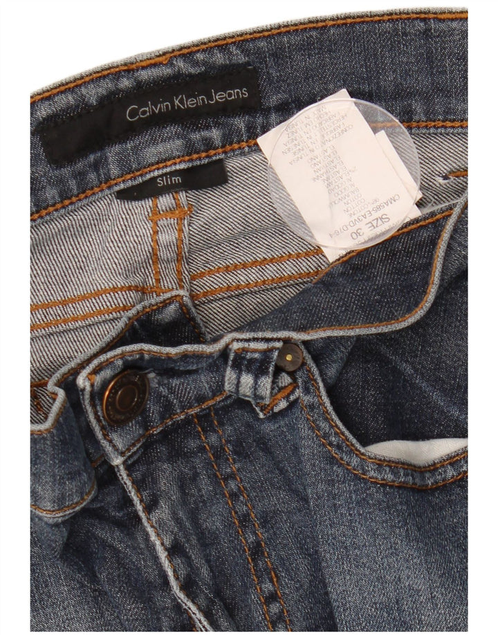 Jeansy damskie CALVIN KLEIN W30 L28 Granatowe, bawełniane