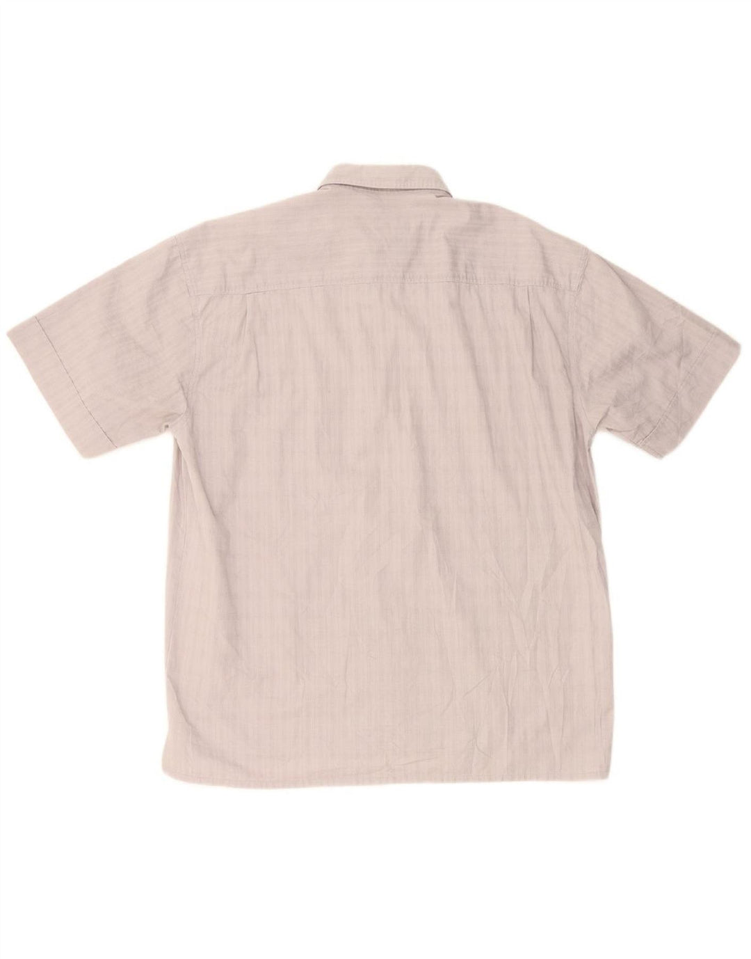 CAMEL ACTIVE Mens Short Sleeve Shirt Large Grey Check Cotton