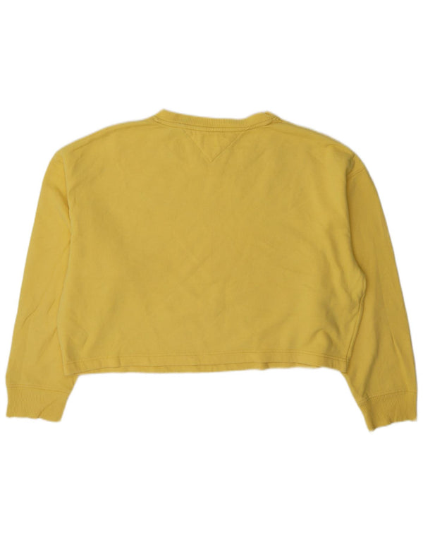 Damska bluza oversize Tommy Hilfiger Crop Oversize UK 16, duża, żółta