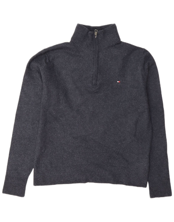 Męski sweter zapinany na zamek Tommy Hilfiger 2XL Granatowa wełna