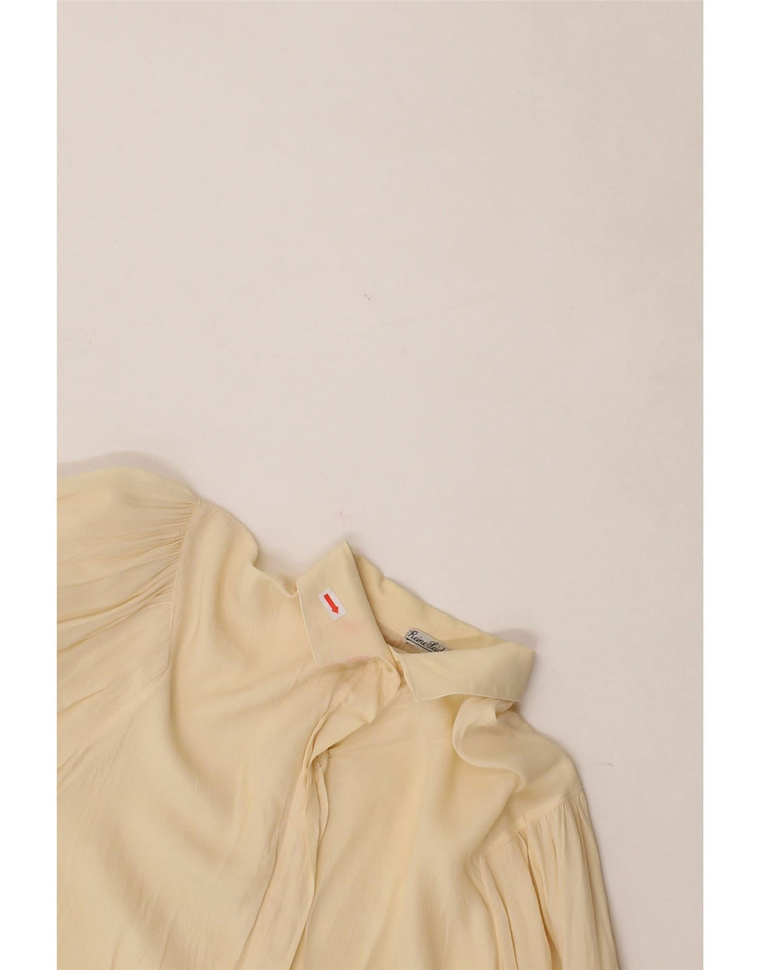 REINE SEIDE Womens Shirt Blouse UK 14 Medium Beige Vintage Reine Seide and Second-Hand Reine Seide from Messina Hembry 