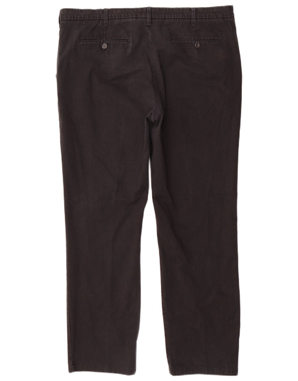 Marks & Spencer Męskie spodnie chino o prostym kroju o regularnym kroju W42 L33 czarne