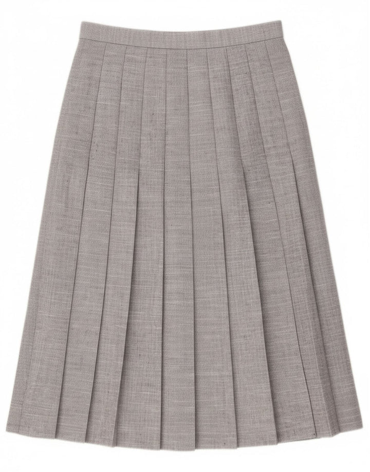 Damska plisowana spódnica Midi w stylu vintage W26 Mały szary poliester