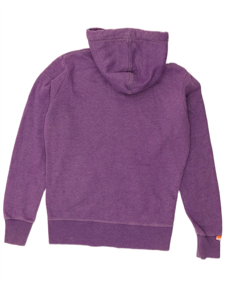 Męski sweter z kapturem i zamkiem Superdry, średni fiolet, bawełna