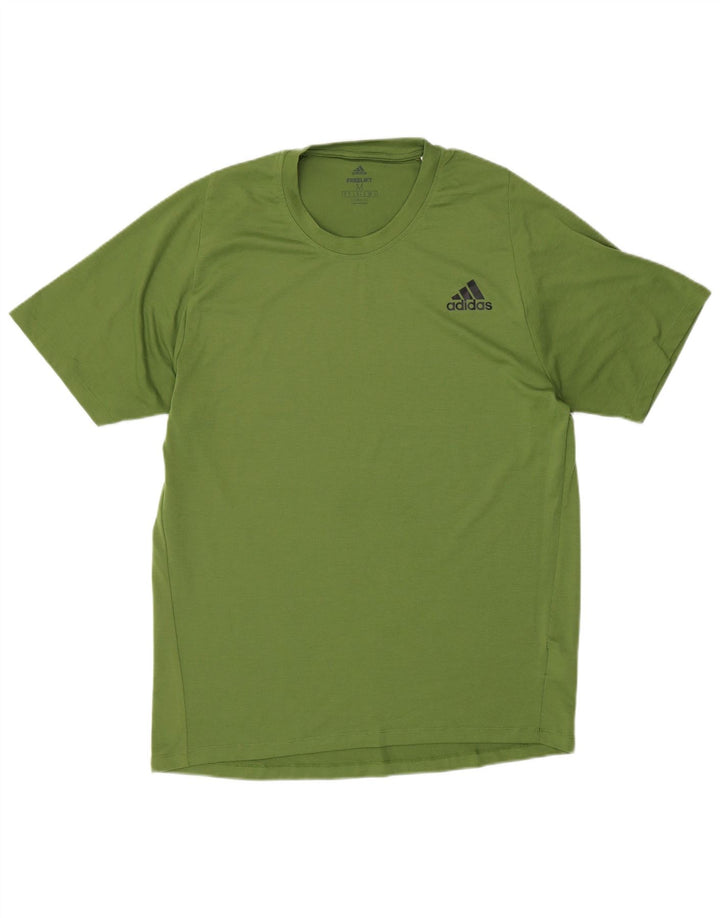 Męska koszulka Adidas Climalite Top, średni zielony poliester