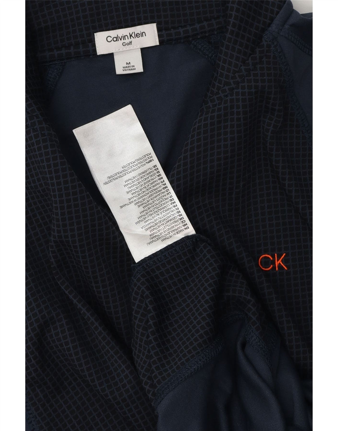 Męski sweter dresowy Calvin Klein, średni granatowy, blok kolorów