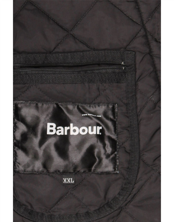 Męska pikowana kurtka Barbour UK 44 2XL Czarny poliamid