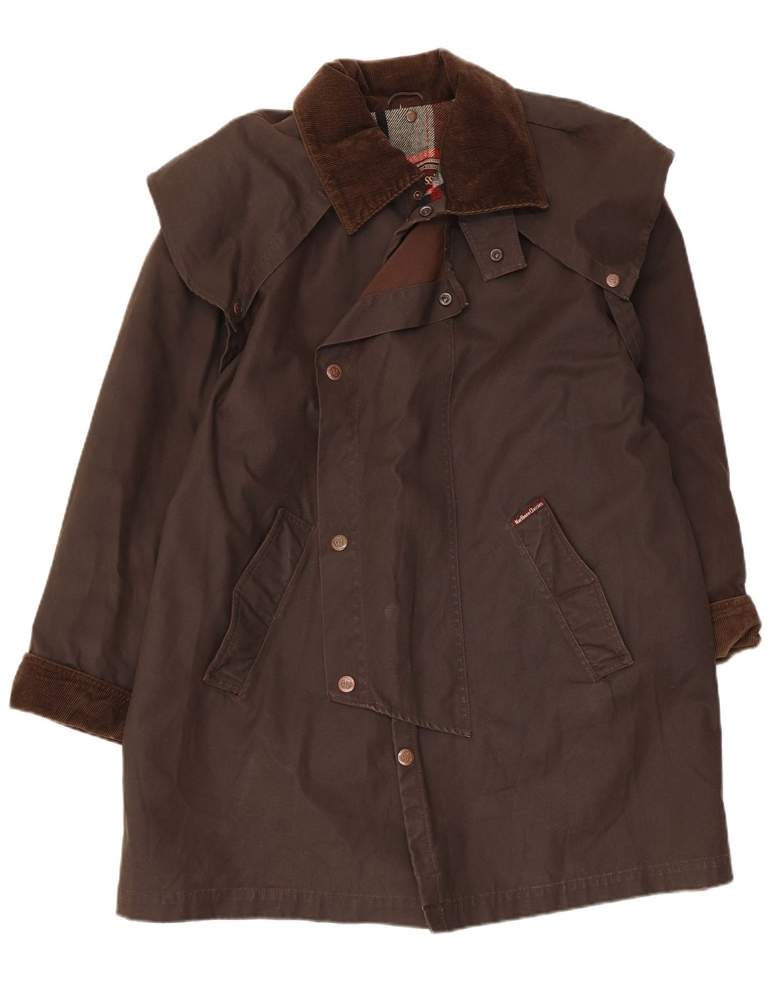 Marlboro Classics Męski płaszcz z woskowanej bawełny UK 36 Small Brown