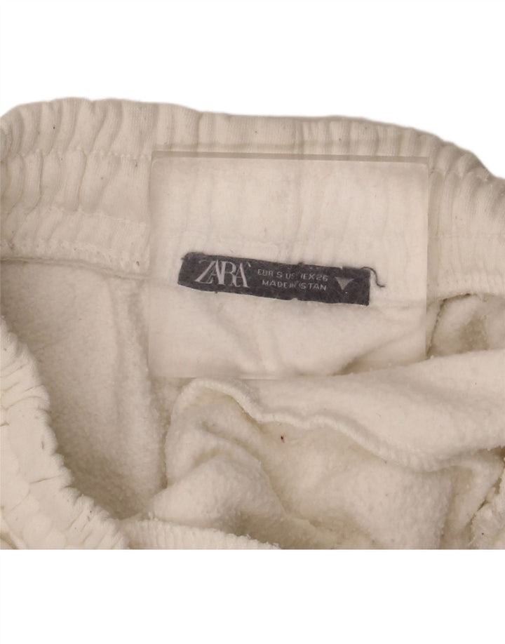 Damskie spodnie dresowe Zara Joggers UK 8 Small White