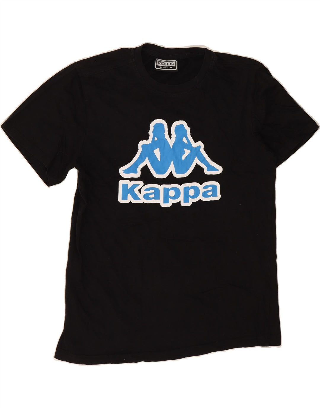 KAPPA Womens Graphic T-Shirt Top UK 14 Medium Black Viscose Vintage Kappa and Second-Hand Kappa from Messina Hembry 