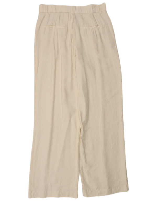 Damskie spodnie chino z wysokim stanem i wysokim stanem Zara, duże W30 L33 Off White Modal