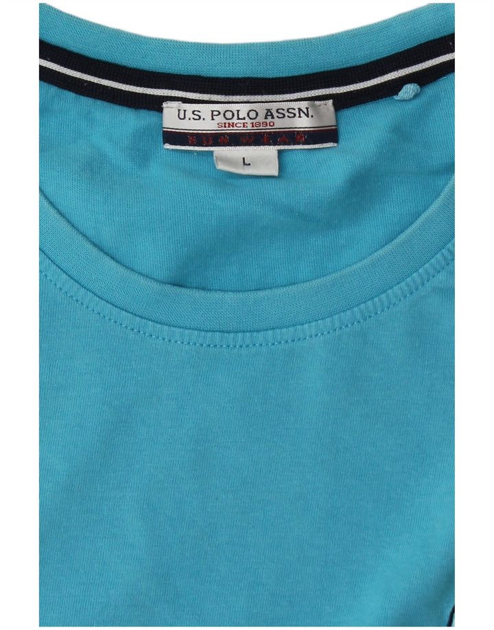 US Polo Assn. Męski T-shirt Top, duży, niebieski