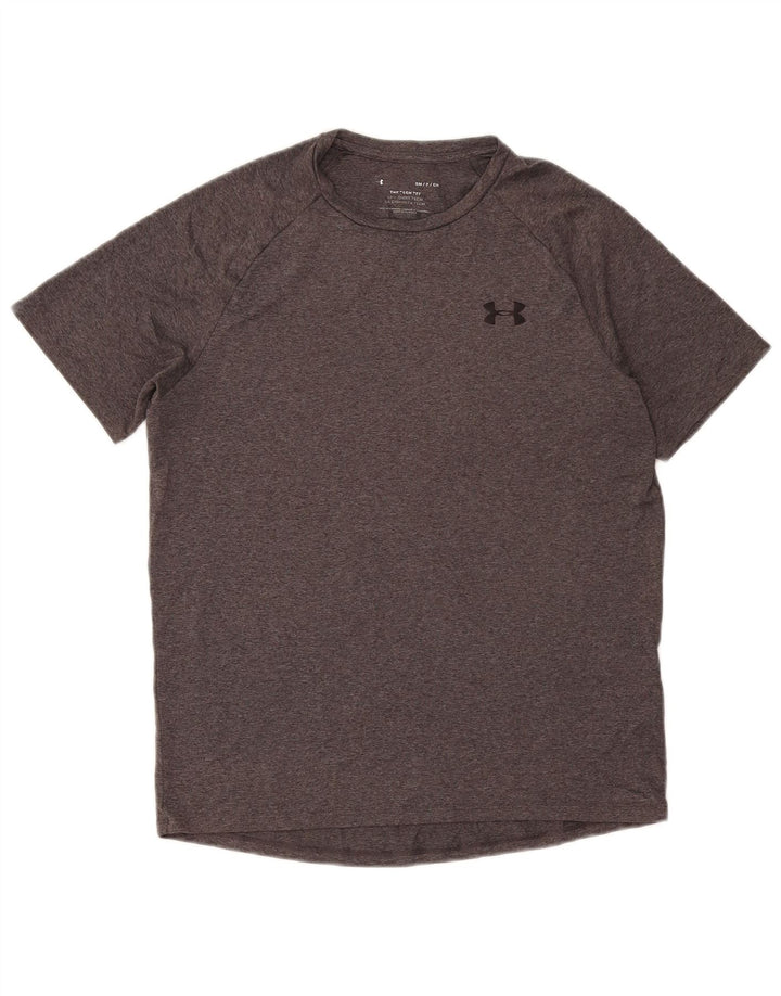 Męski t-shirt Under Armour, mały, szary, nakrapiany poliester