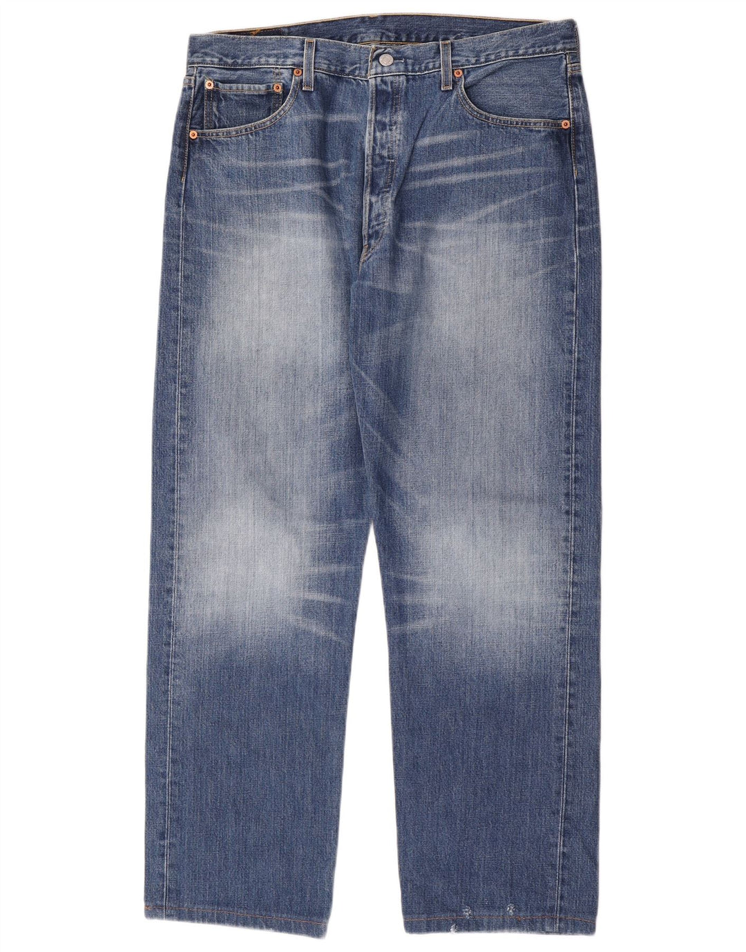 Męskie jeansy Levi's 501 Straight W38 L30 Niebieskie bawełniane