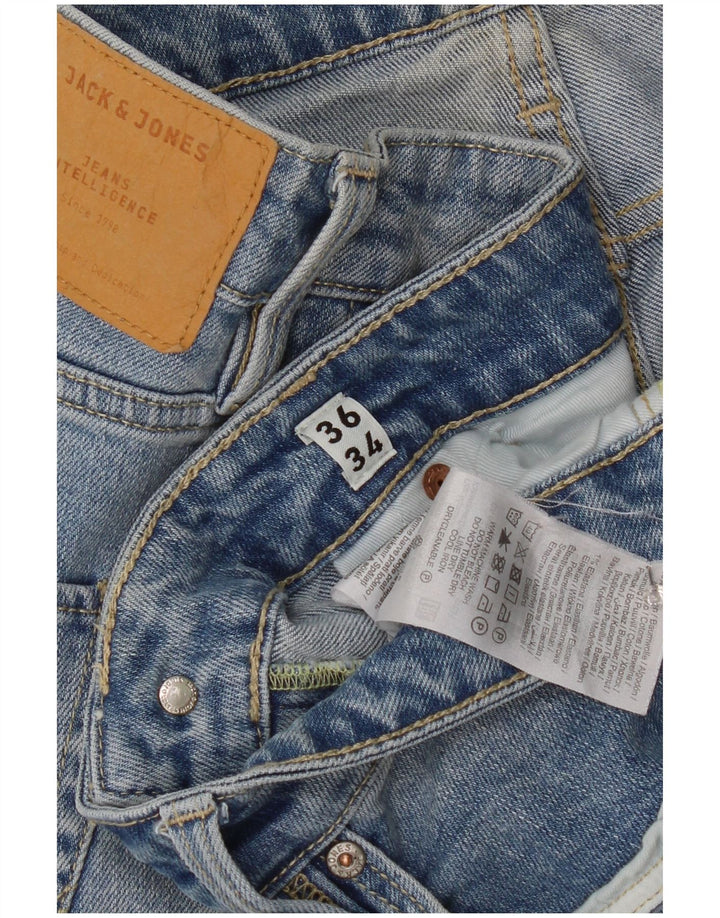 Męskie jeansy typu slim Jack & Jones W36 L34 Niebieskie, bawełniane