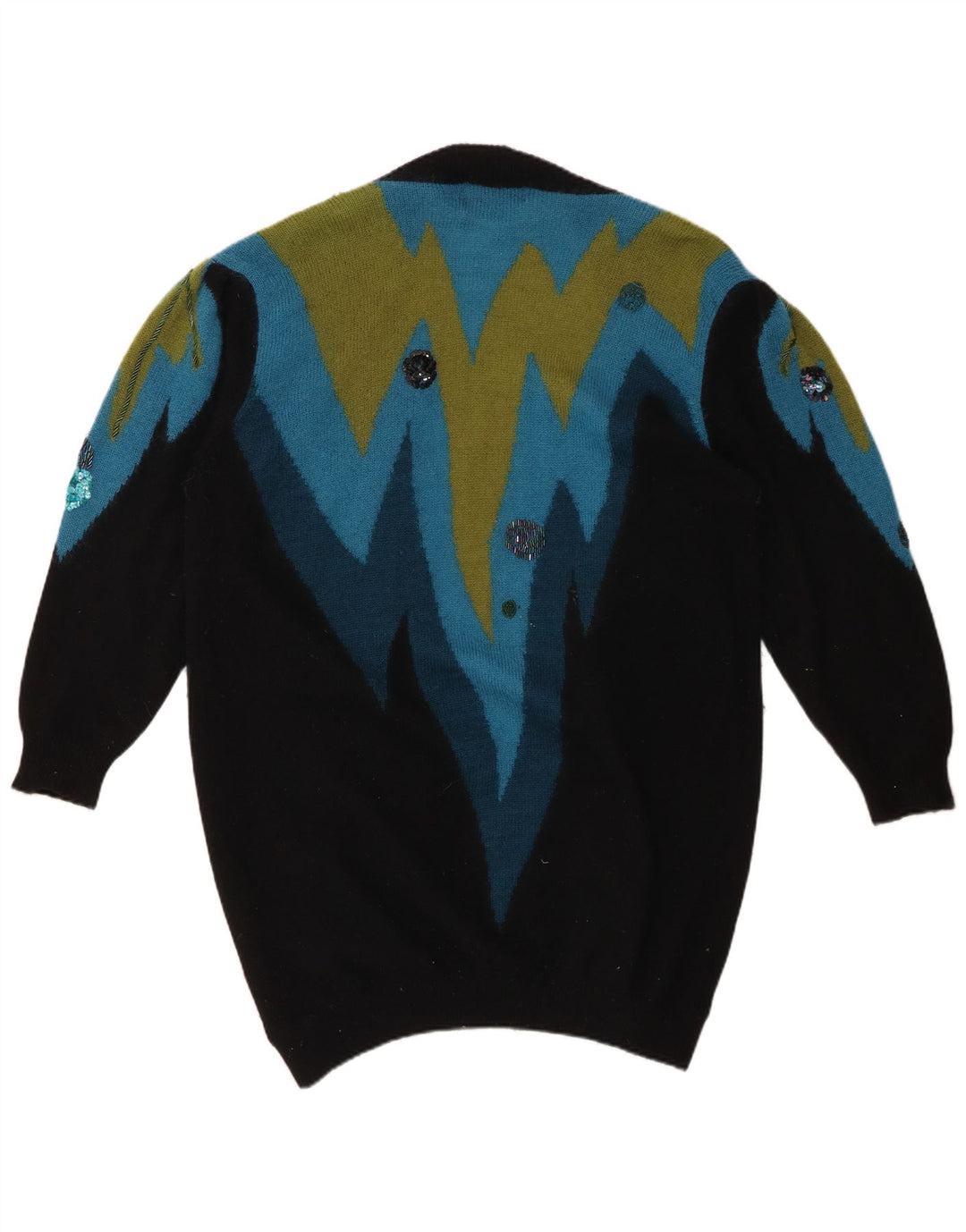TOPLIKE damski sweter oversize o przedłużonym fasonie, EU 40, średni niebieski