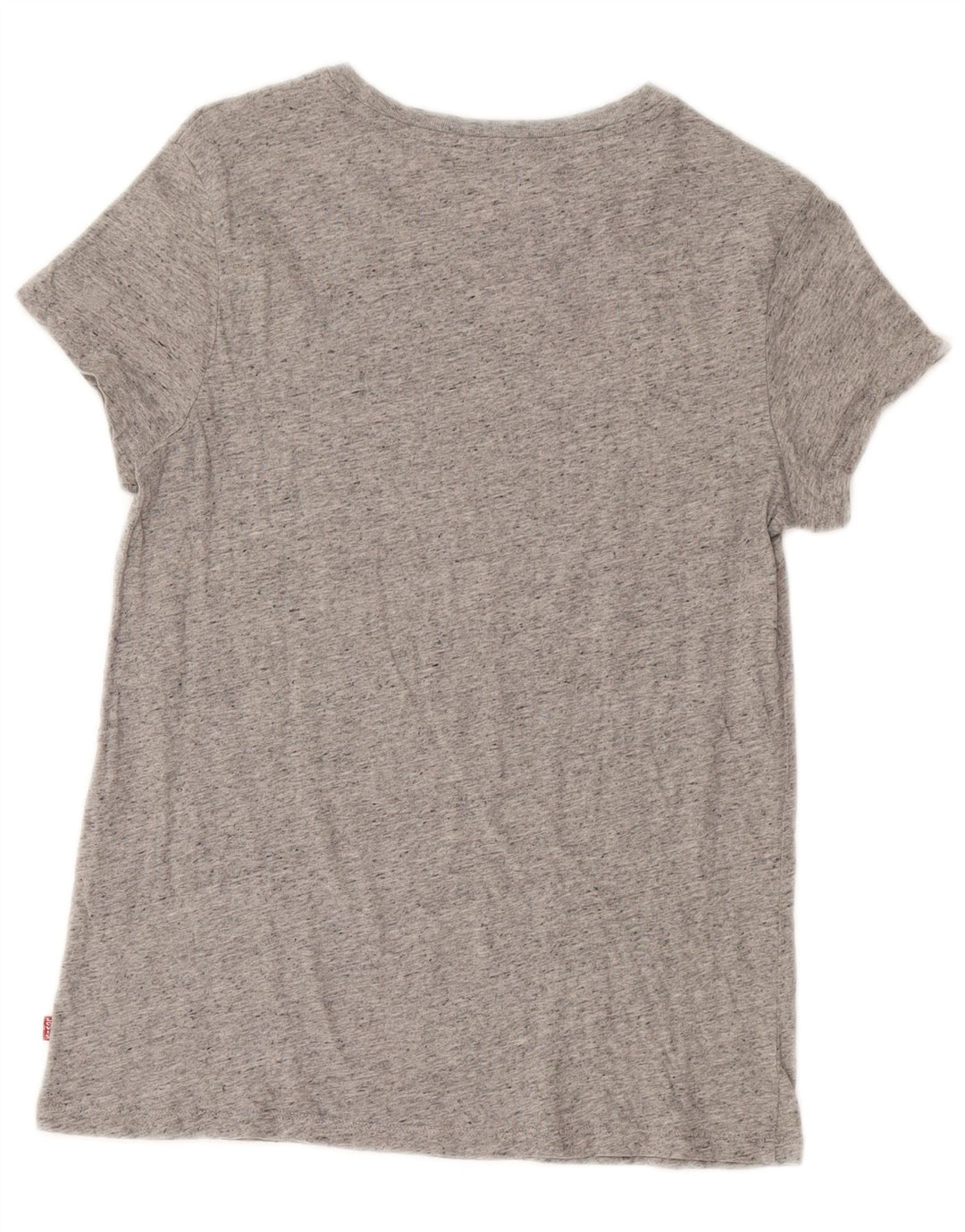 LEVI'S Womens Graphic T-Shirt Top UK 10 Small Grey Flecked
