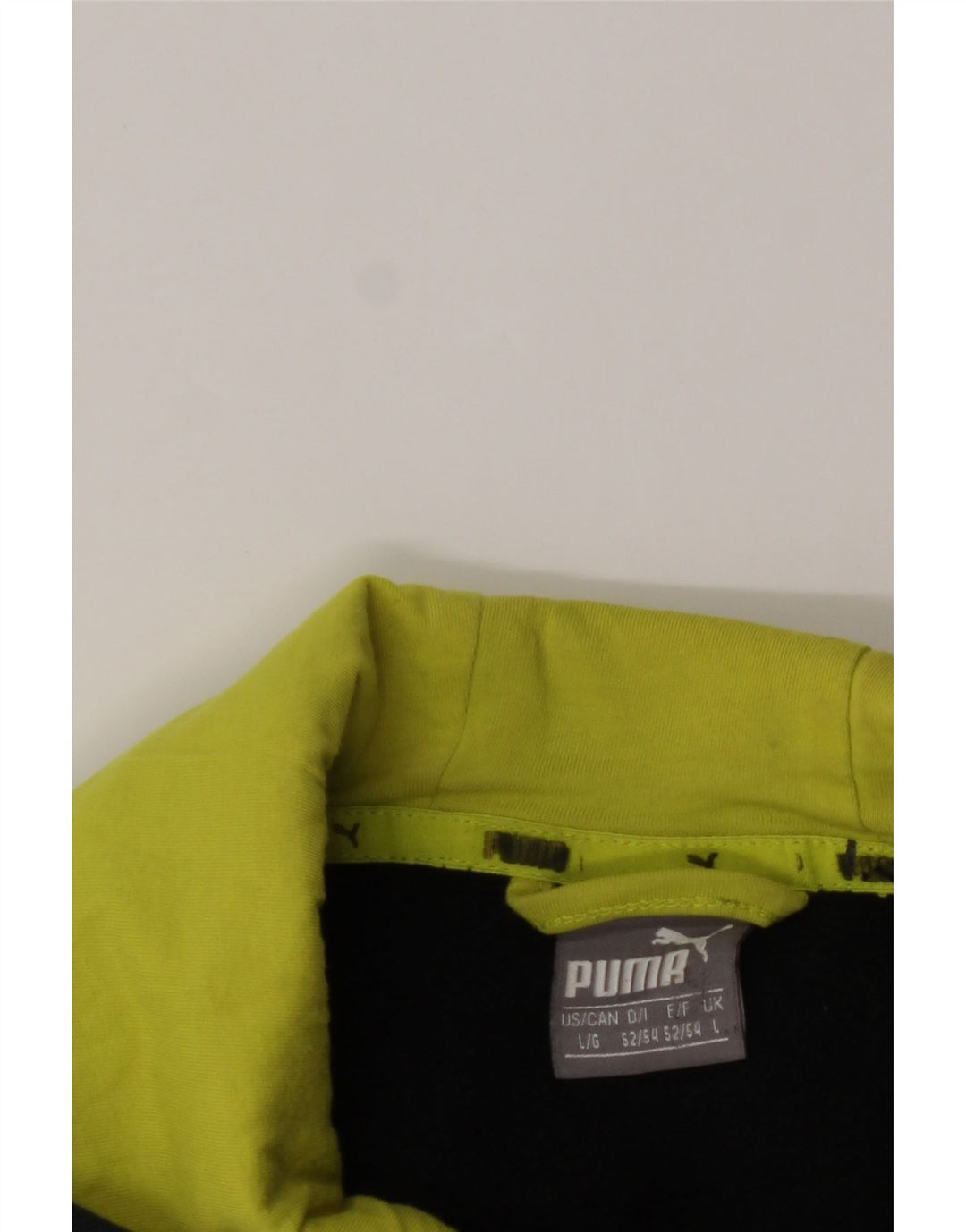 PUMA Mens Graphic Zip Hoodie Sweater Large Black Cotton Vintage Puma and Second-Hand Puma from Messina Hembry 