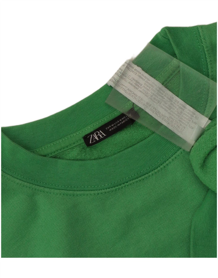 Damski sweter typu Crop Bluza Zara UK 14, średni zielony poliester