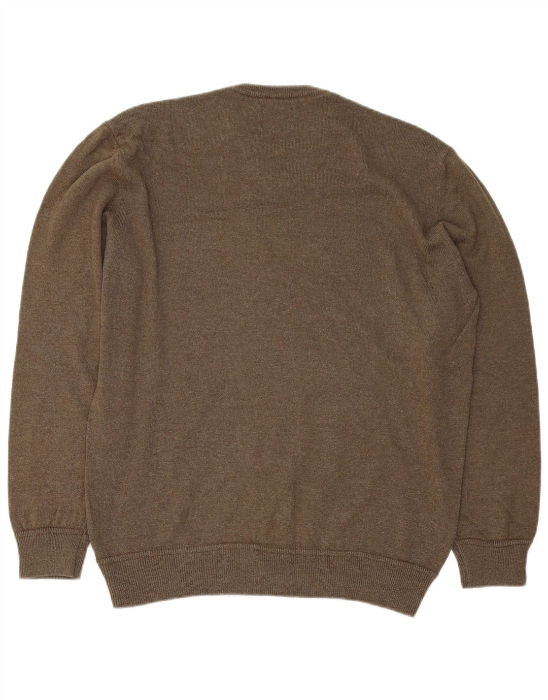 Marlboro Classics Męski sweter z dekoltem w kształcie litery V XL, wełniany khaki