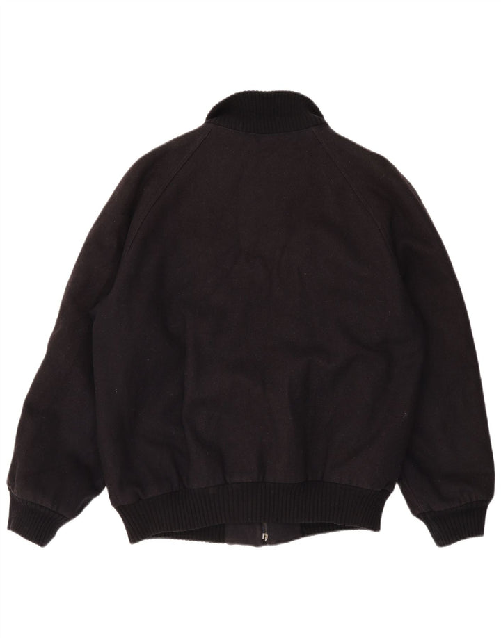 Męska kurtka wiatrówka Bomber w stylu vintage IT 52 XL Czarna wełna