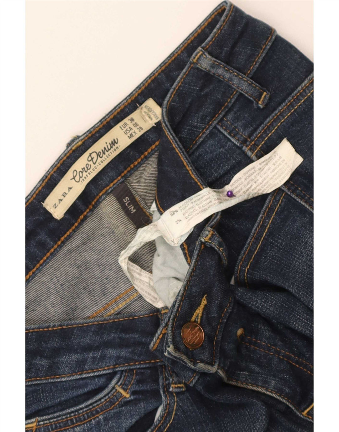 Dżinsy damskie Zara EU 38 Small W28 L32 Niebieskie bawełniane