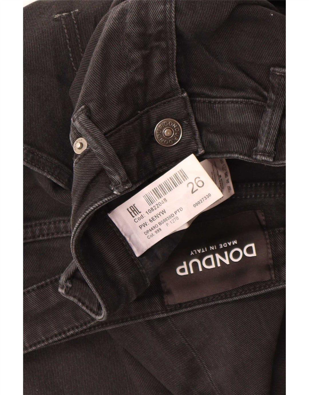 Damskie jeansy Bootcut Dondup W26 L26 Czarne bawełniane