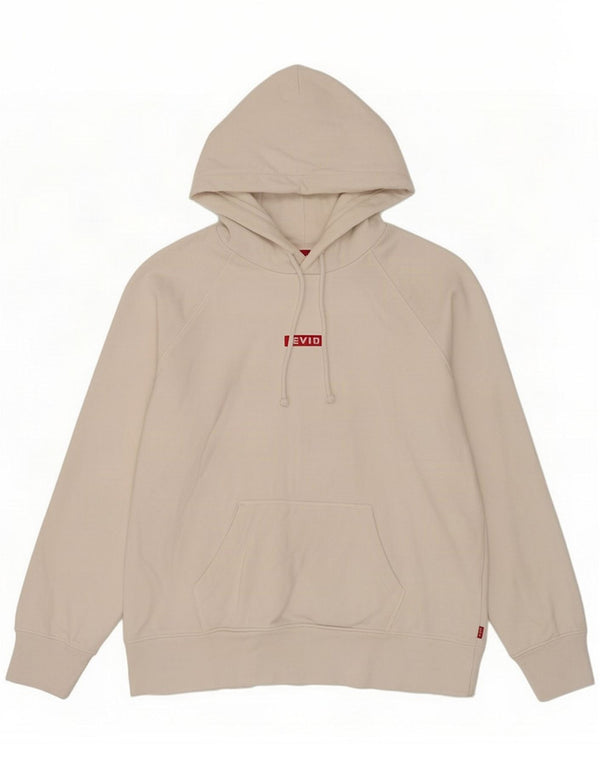 Damski sweter oversize z kapturem Levi's UK 6 XS Biała bawełna
