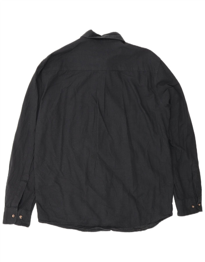 Koszula męska Jack & Jones, średnia czarna, bawełniana