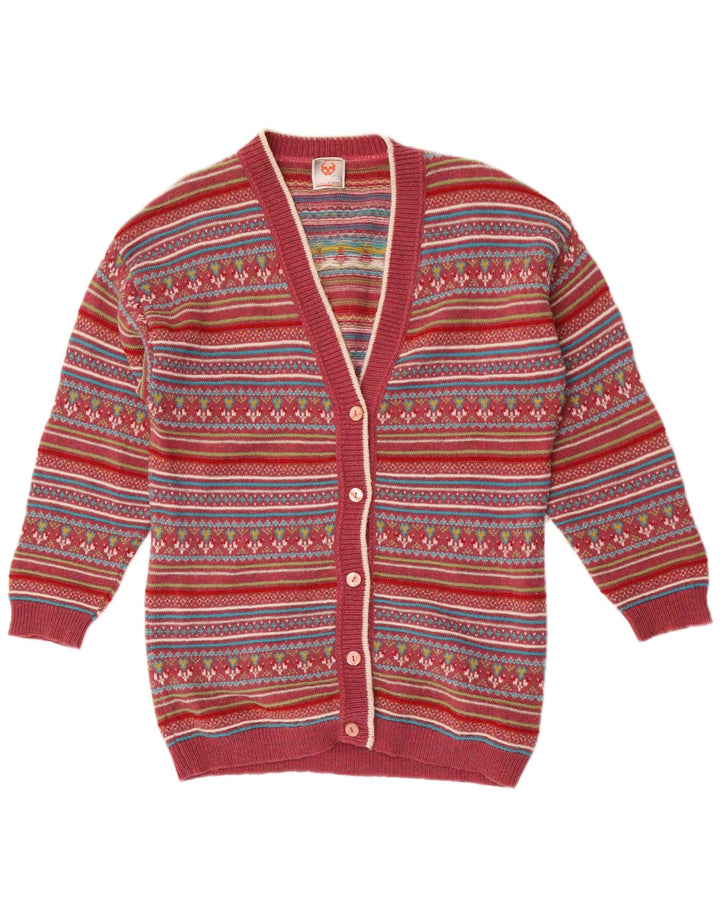 Sweter damski Stefanel UK 14 Średni czerwony Fair Isle Wool