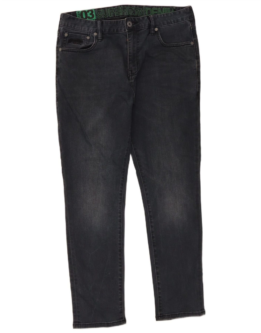 Męskie jeansy Superdry W34 L27, czarne, bawełniane