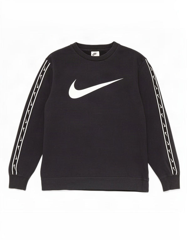 Męska bluza z grafiką Nike, średnia, czarna, bawełniana