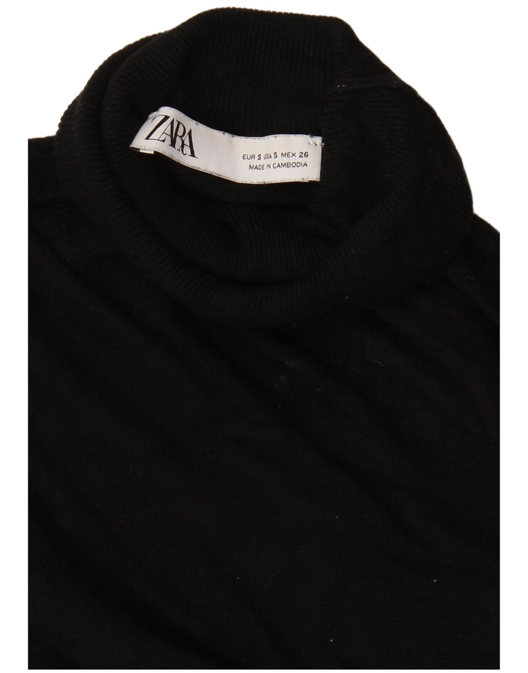 Sweter damski Zara z golfem UK 10, mały, czarny