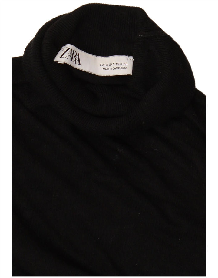 Sweter damski Zara z golfem UK 10, mały, czarny