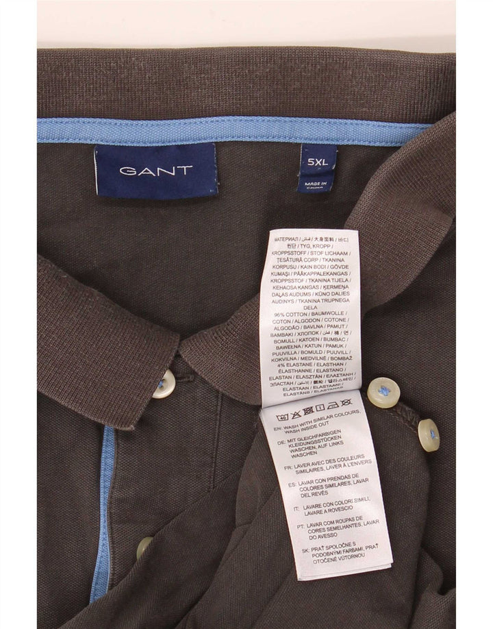 Męska koszulka polo Gant 5XL, szara, bawełniana