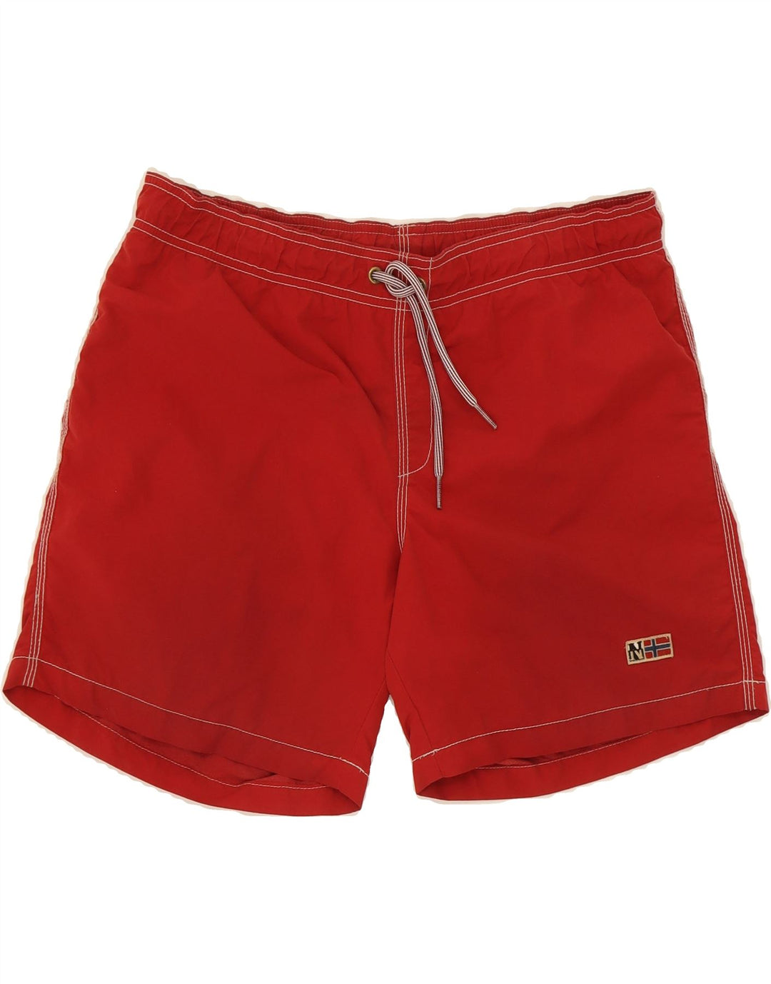 NAPAPIJRI Mens Swimming Shorts Small  Red Polyester Vintage Napapijri and Second-Hand Napapijri from Messina Hembry 