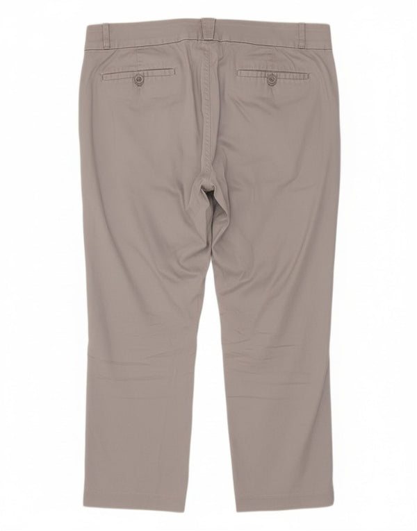 Spodnie damskie Lee Slender Secret Capri US 14 XL W36 L22 Szara bawełna